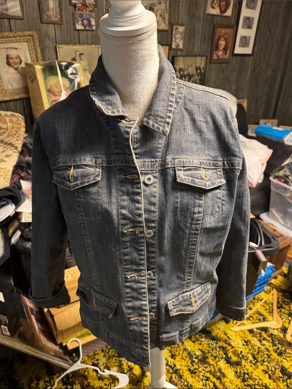 Chico's Women’s Denim Jacket in Dark Blue